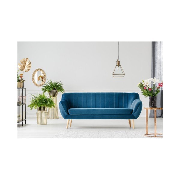 Canapea cu 3 locuri Mazzini Sofas BENITO, albastru-image-3