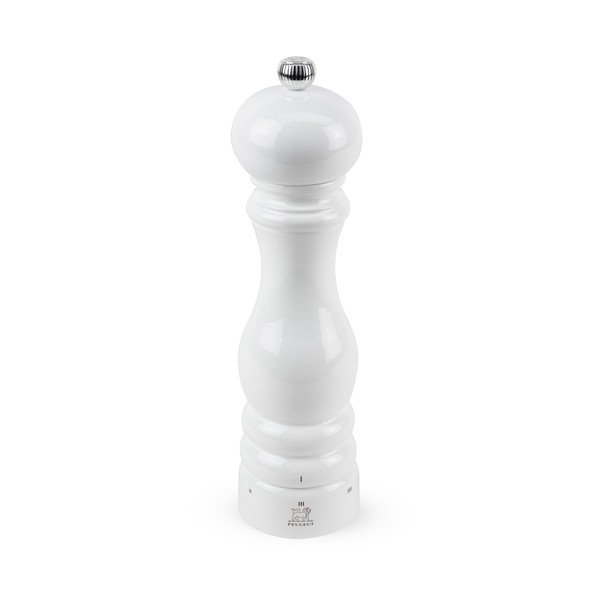Râșniță din lemn de fag pentru sare Peugeot Paris, înălțime 22 cm, alb