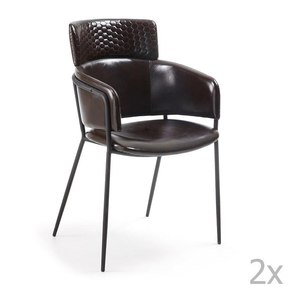 Set 2 scaune La Forma Rhett, negru