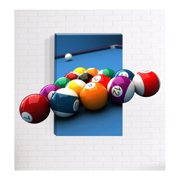 Tablou de perete 3D Mosticx Billiards, 40 x 60 cm