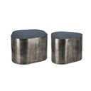 Măsuțe de cafea gri-antracit 2 buc. din metal 59x60 cm Kalinda – Bizzotto