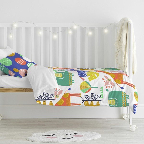Lenjerie de pat din bumbac pentru copii Moshi Moshi Jungle, 100 x 120 cm-image-4