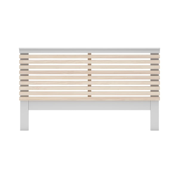 Tăblie de pat albă/în culoare naturală cu aspect de lemn de pin 146x100 cm Campus – Marckeric