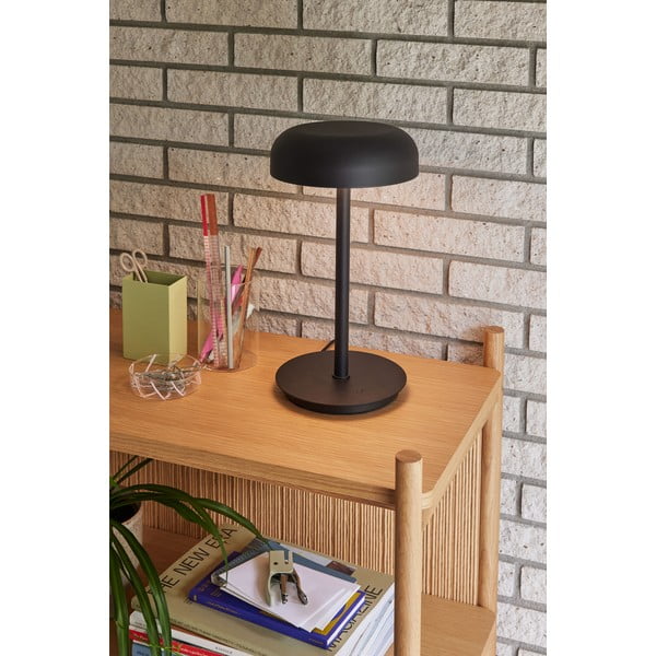 Veioză LED neagră cu intensitate reglabilă (înălțime 37 cm) Velo – Hübsch-image-2