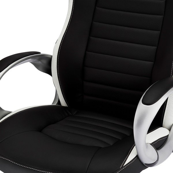 Scaun de birou Furnhouse Speedy 2, negru-alb-image-4