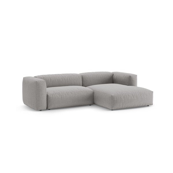 Colțar modular gri extensibil (cu colț pe partea dreaptă/cu șezlong) – Micadoni -image-3