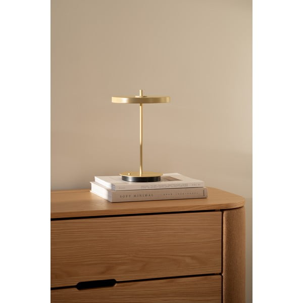 Veioză galben-deschis LED din metal cu abajur din metal (înălțime 31 cm) Asteria Move – UMAGE-image-1