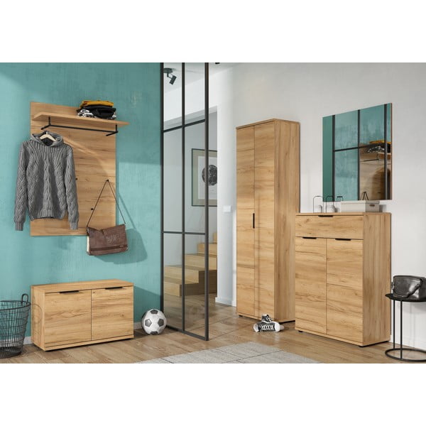 Panou de agățat diverse în culoare naturală cu aspect de lemn de stejar Fremont – Germania-image-1