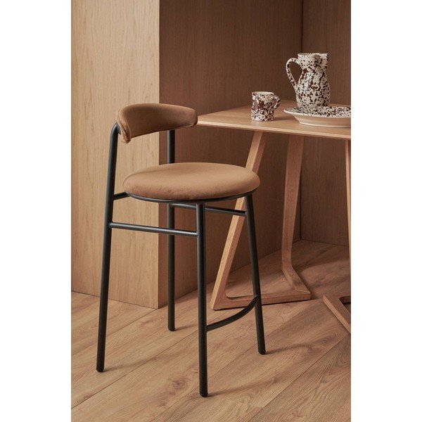 Scaun de bar maro din metal (înălțime șezut 66 cm) Doggi – Ellos Home-image-1