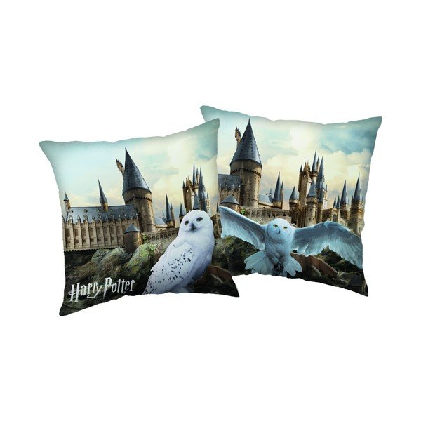 Pernă pentru copii din micropluș/cocolino 40x40 cm Harry Potter Hedwig – Jerry Fabrics