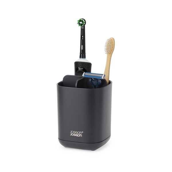 Suport pentru periuța de dinți negru din plastic EasyStore – Joseph Joseph-image-4