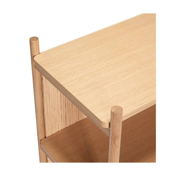Bibliotecă în culoare naturală cu aspect de lemn de stejar 75x162 cm Heritage – Hübsch-image-1
