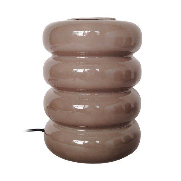 Veioză taupe LED din sticlă (înălțime 16,5 cm) Aro – Leitmotiv