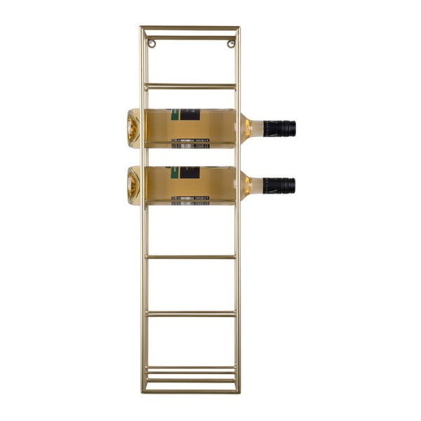 Raft pentru sticle de vin auriu pentru perete din metal număr sticle 6  Single  – PT LIVING-image-2