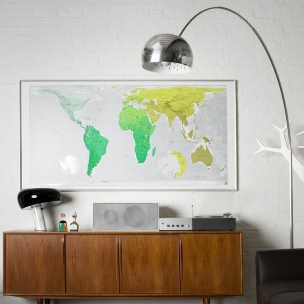 Harta lumii Huge Future Map, 196x100 cm, verde