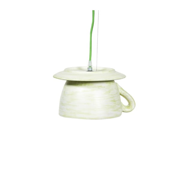 Lustră din ceramică Creative Lightings Coffee Time, verde deschis
