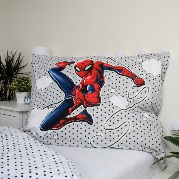 Lenjerie de pat pentru copii din bumbac fosforescentă  140x200 cm Spiderman - Jerry Fabrics-image-3