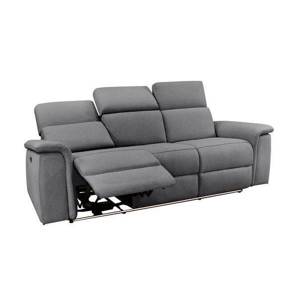 Canapea gri cu tapițerie din piele 211 cm Pareli – Støraa-image-1