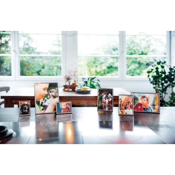 Ramă foto argintie de sine stătătoare/de suspendat din metal 10,5x16 cm Sweet Memory – Zilverstad-image-3
