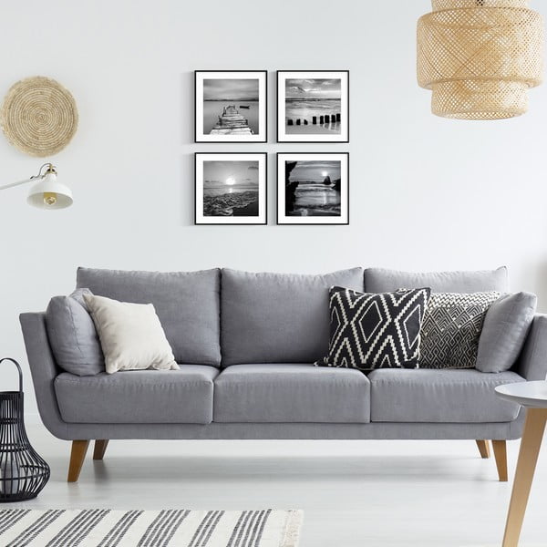 Tablouri 4 buc. 30x30 cm Silence by the Water – knor-image-1