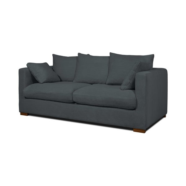 Canapea gri cu tapițerie din catifea reiată  175 cm Comfy – Scandic-image-2