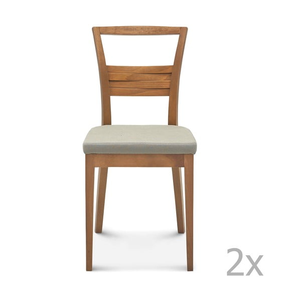 Set 2 scaune de lemn Fameg Greta