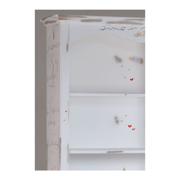 Bibliotecă din lemn Castagnetti Gothic, alb -image-1