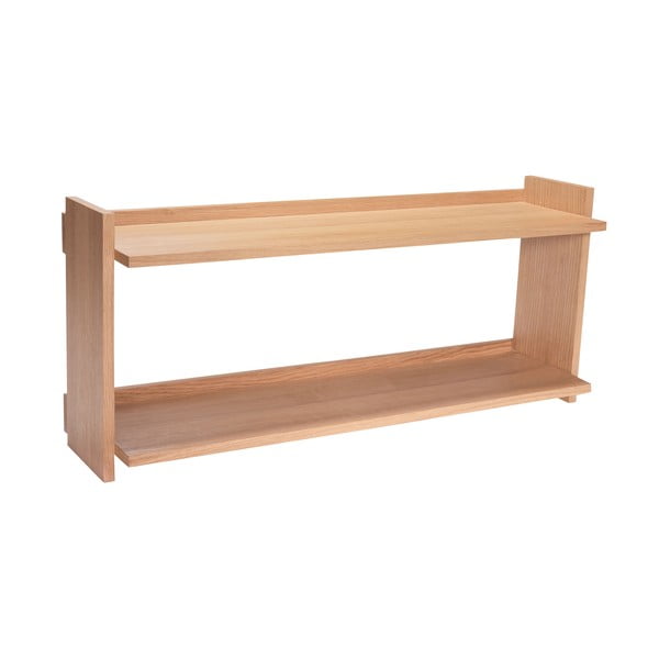 Raft în culoare naturală etajat cu aspect de lemn de stejar 100 cm Forma – Hübsch-image-2