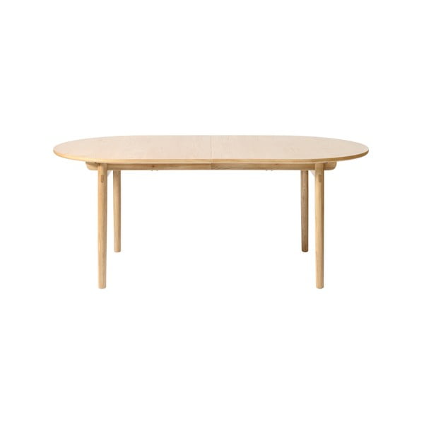 Masă de dining extensibilă cu aspect de lemn de stejar 100x190 cm Carno – Unique Furniture