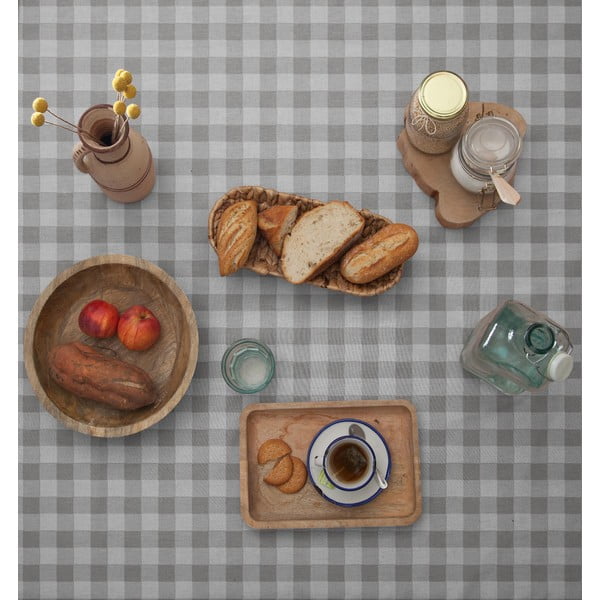 Față de masă Really Nice Things Grey Vichy, 140 x 200 cm-image-2