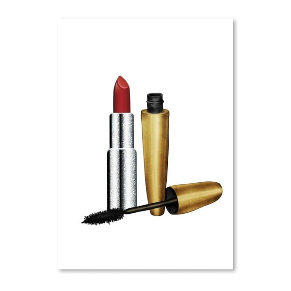 Poster Americanflat Lipstick and Mascara, 30 x 42 cm