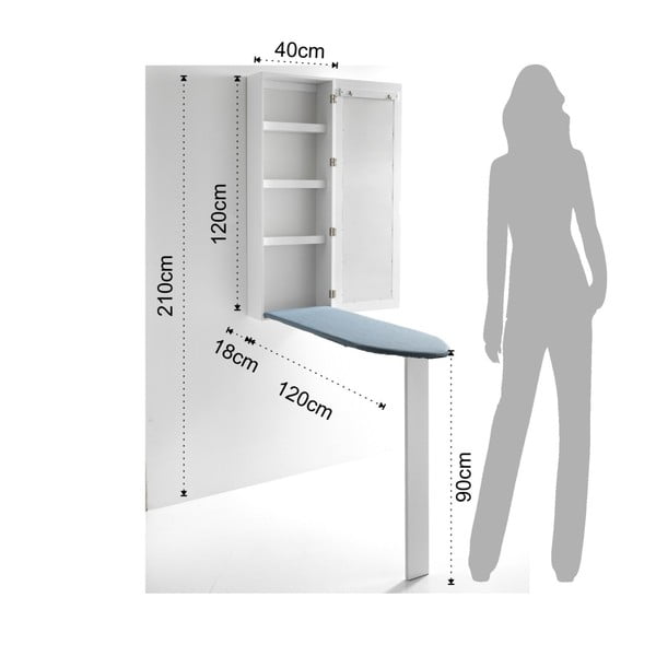 Masă de călcat cu oglindă Tomasucci Pratiko-image-3