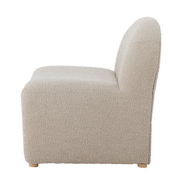 Fotoliu crem cu tapițerie din țesătură bouclé Neel – Bloomingville-image-3