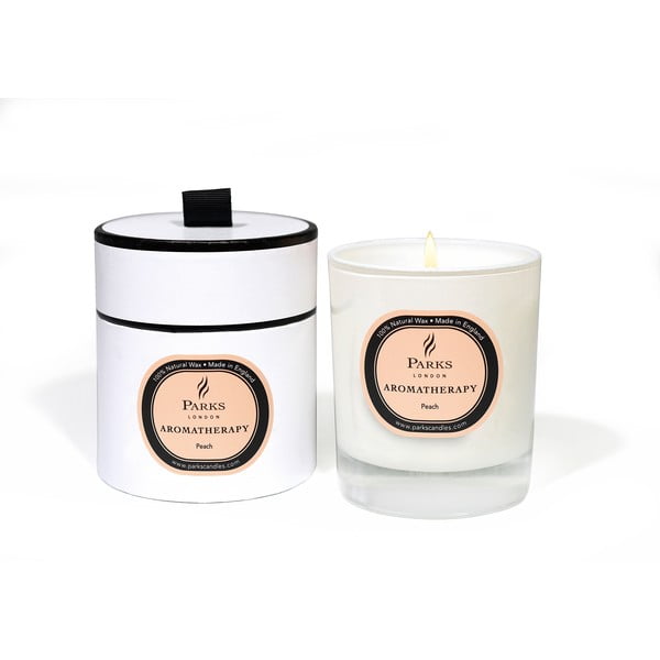 Lumânare parfumată Parks Candles London Aromatherapy, aromă de piersici, 50 ore