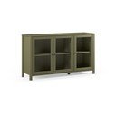 Vitrină verde din lemn de pin 142x80x40 cm Alessandra – Marckeric