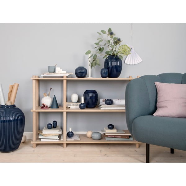 Vază din gresie Kähler Design Hammershoi, înălțime 10 cm, albastru închis-image-3