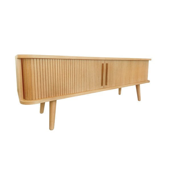 Masă TV în culoare naturală cu aspect de lemn de stejar 138x50 cm Rove – Woodman-image-3