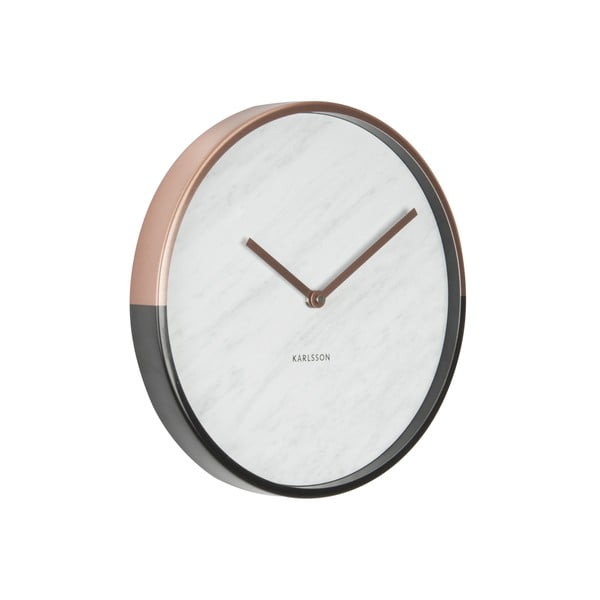 Ceas de perete Present Time Marble Delight, alb-image-1