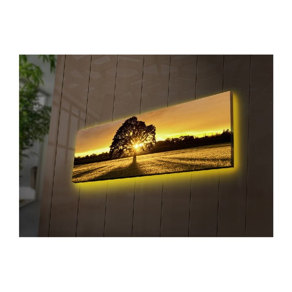 Tablou cu iluminare Wallity Tree, 90 x 30 cm