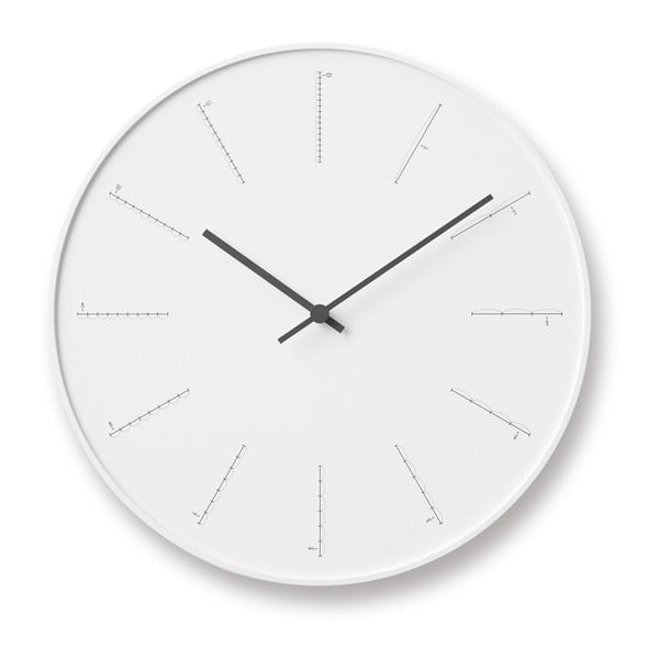 Ceas de perete Lemnos Clock Divide, ⌀ 29 cm, alb