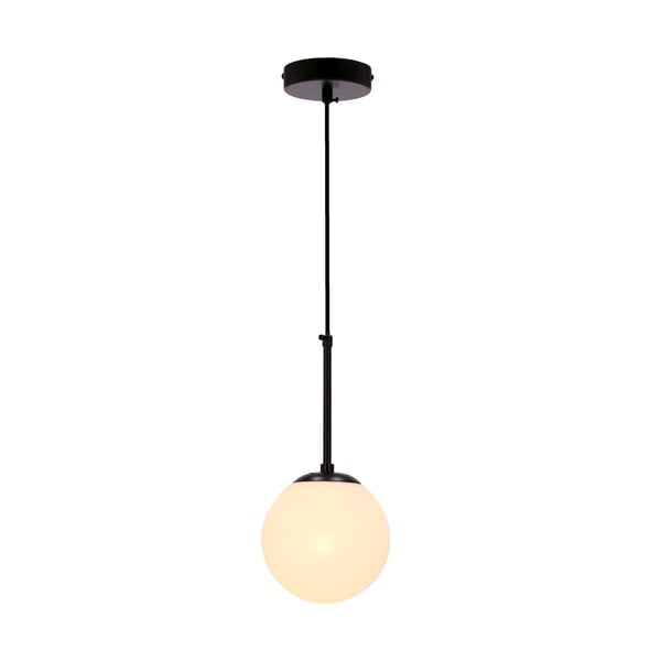 Lustră neagră cu abajur din sticlă ø 15 cm Pompei – Candellux Lighting-image-1