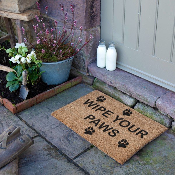 Covoraș de intrare din fibre de nucă de cocos 40x60 cm Wipe Your Paws – Artsy Doormats-image-3