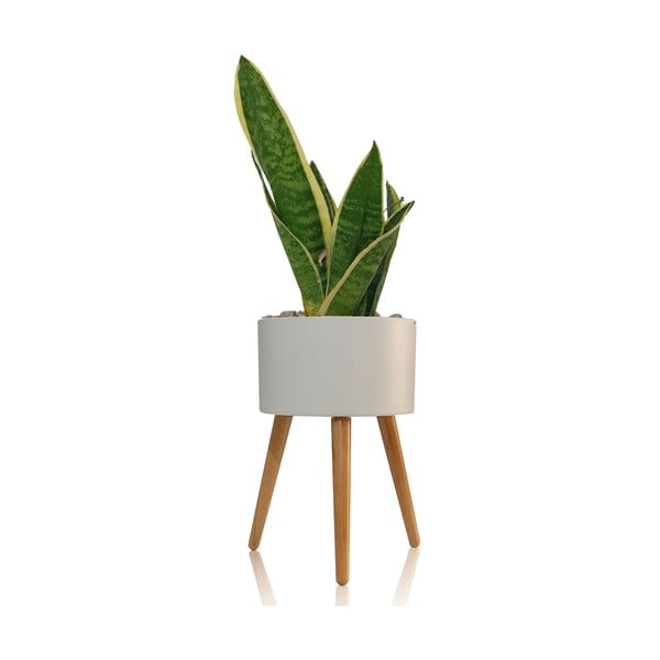 Ghiveci cu auto-udare Tomasucci Calla, ø 33 cm, alb-image-1