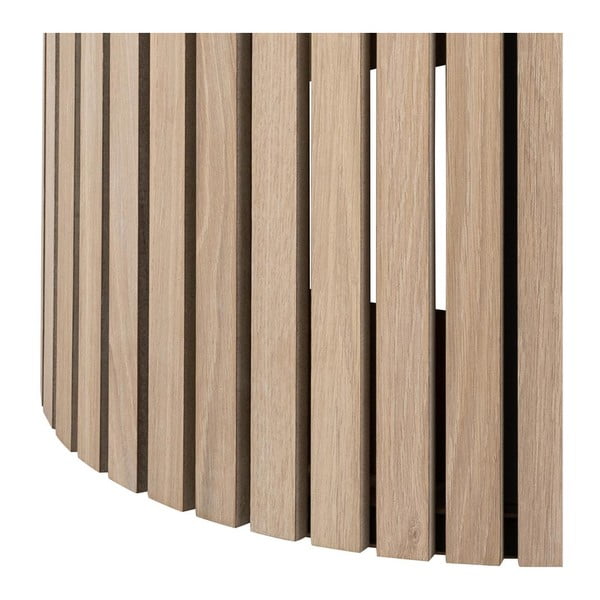 Masă de dining rotundă cu blat cu aspect de lemn de stejar ø 120 cm Linley – Actona-image-4