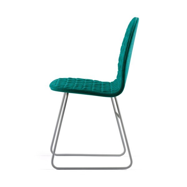 Scaun cu picioare metalice Iker Mannequin V Triangle, turcoaz-image-2