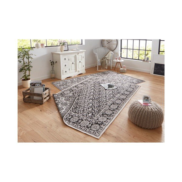 Covor reversibil Bougari Curacao, 120 x 170 cm, negru - alb-image-3