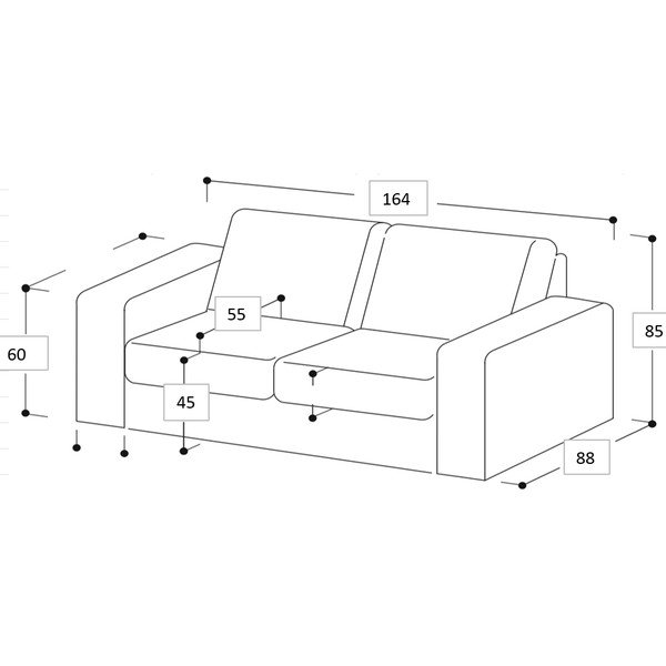 Canapea bej 164 cm Copenhagen – Scandic-image-4
