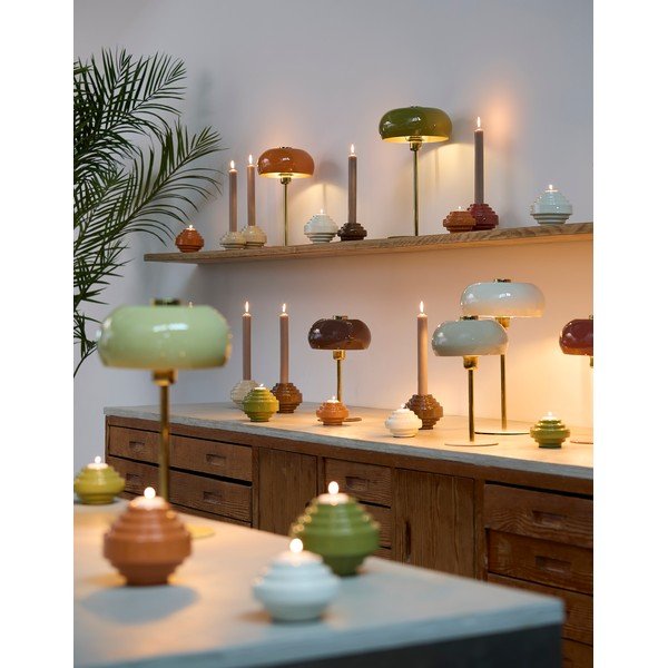 Veioză portocalie cu abajur din metal (înălțime 40 cm) Surin – Light & Living-image-1