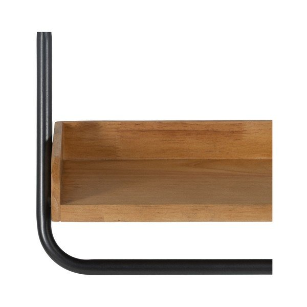 Raft în culoare naturală din lemn de arbore de cauciuc 120 cm – Ixia-image-4