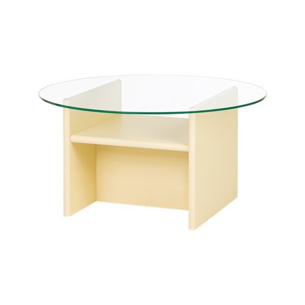 Măsuță de cafea galben-deschis rotundă ø 85 cm Tovo – noo.ma